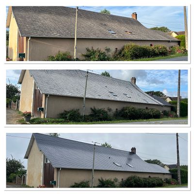 Couvreur Montval-sur-loir 72 Luceau Michel Hornberger Ravalement Façade Nettoyage Toiture Charpentier Peintre Demoussage